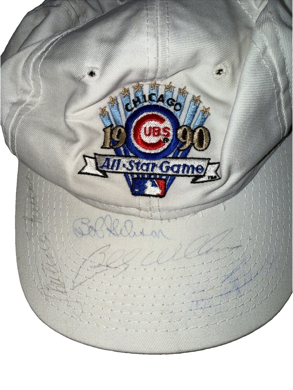 Billy Williams Bruce Sutter Corey Patterson Signatures Cubs 1990 All Star GM Cap